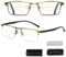 MJMLUCK Intelligente Gleitsichtbrille Dual-Focus Anti Blaulicht Sehhilfe, Intelligente Zoom Lesebrille Automatischer Gleitsichtbrille Mit Brille Box füR Herren und Damen (Two Pairs 400)