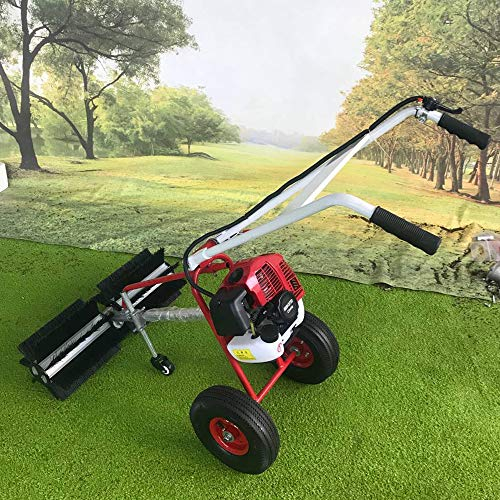 Benzin Kehrmaschine, Schneeschieber Motorbesen Schneeräumer 43CC 2-Takt Schneeschieber Motorbesen Benzinmotorbürste Handgeführte für Baustellen, Bauernhöfen, Straßen, Einfahrten, Parks