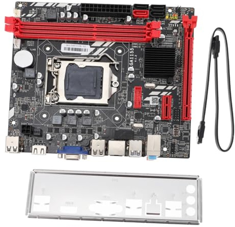 Uonlytech Placa Base ATX Dual Compatible CPU Lga Placa Madre para Escritorio Múltiples Puertos USB y Tarjeta Mbps