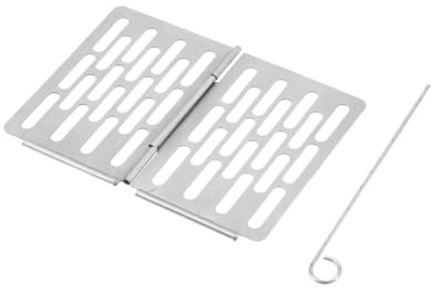 KITANDOVE Edelstahl Grillrost Tragbar Für Outdoor Faltbarer Holzkohlegrill Kleiner Grill Für Camping Bbq Und Picknick Einfach Zu Montieren Antihaftbeschichtet Großes Fassungsvermögen