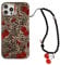 aaknhen Leopard Cherry Phone Case Compatible for iPhone 16 Pro Max,Cute Trendy Cheetah Print Design with Wrist Strap Charm Chain,Summer Fruit Protective Cover for Girl Women 6.9 inch