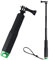 Impermeable Monopod Grip de Mano, Camara Deportiva Palo Telescópico, Palo Selfie Monopié Extensible para Cámara de Acción, Longitud Extensible 19-49 cm (Verde,19cm)