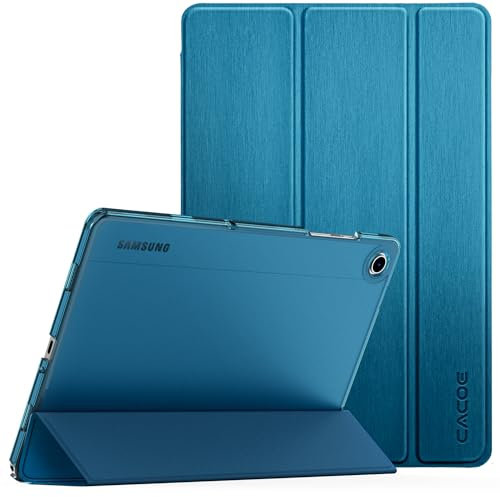 CACOE Funda para Samsung Galaxy Tab A9+ / A9 Plus de 11 Pulgadas 2023-SM-X210 / X216 / X218, Ultra Fina Translúcida Mate, Cubierta Trasera con Función de Despertar/Dormir automático (Azul