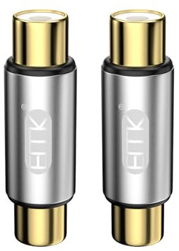 EMK Gold Plated RCA Female to Female Coupler, Extend RCA Cables Adapters for TV, Speakers, Amplifiers, Car Audio(RCA Coupler 2PCS)