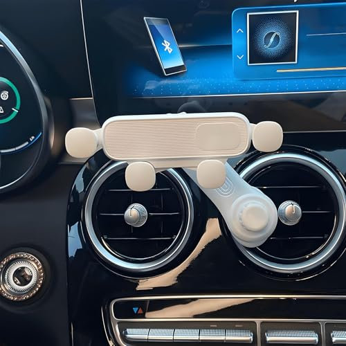 Handyhalterung Auto für Hyundai Casper und Andere Autos, 360° Drehbar Handyhalter Auto Ultrastabilen Lüftungshaken für iPhone Galaxy Android Smartphone 4.7''-7.0'',White