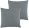 Class Home Collection Kissenbezug 80x80 Baumwolle – Kissenbezüge 80x80 im 2er Set – Weiche Kissenhüllen 80x80 für Sofa & Bett – Kopfkissenbezug für Kissen 80x80 cm mit Reißverschluss – Grau