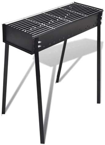Homgoday Barbecue a carbonella, quadrato, 75 x 28 cm, per esterni