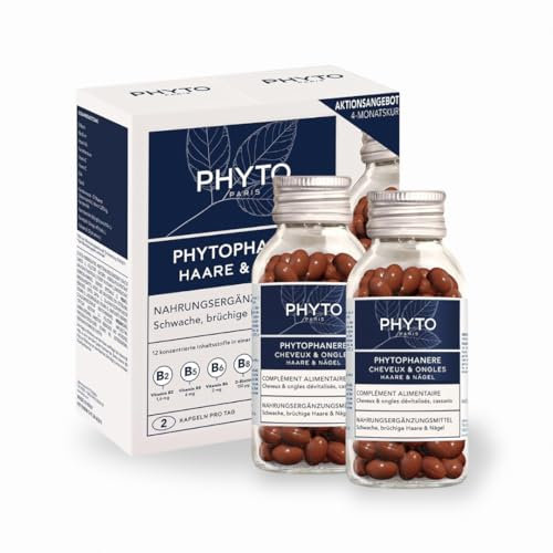 PHYTO® Phyto Phytophanere (2x120 Kapseln), PHYTO Hair, Phyto, Kapseln Haarausfall Frauen, Haut Haare Nägel Kapseln