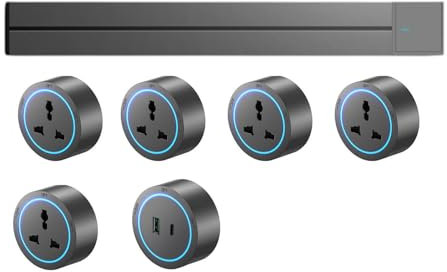 Presa elettrica scorrevole nascosta sul tavolo con presa elettrica rimovibile per mobili, presa da cucina,Grey-80CM