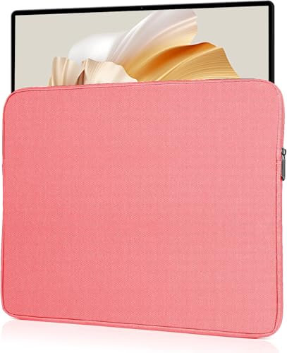 Ctemnpho 17.3inch Portable Monitor Case Storage Bag, Portable Computer Cover Bag with Pocket Zipper for 17.3inch Monitor, Laptop Notebook Computer Gaming Display Protective Travel Bag (Pink)