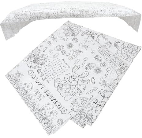 Toyvian Easter Coloring Tablecloth wasserdichte Rechteckige Papier-tischdecke Für Ostern Ausmalbar Für Kreative Feiern Für Innen Und Außenveranstaltungen