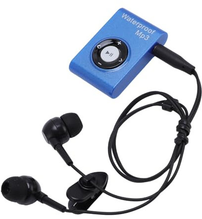 Sxhlseller IPX8 wasserdichte MP3 Player für Schwimmen und Sport, 8 GB Unterwasser Audio-Player mit Kopfhörern, Unterwasser in Ear MP3 Player mit Clip für das Laufen von Surfentauchen (Blue)
