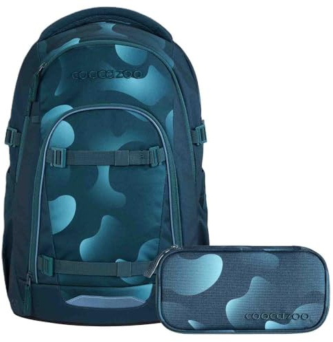 Coocazoo Mate Schulrucksack Set 2tlg. inkl Schlamperbox (Aqua Flow)