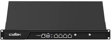 CWWK 1U N300 Firewall Appliance Rackmount PC, 4 Ports i226-V 2.5GbE LAN, 19” Rack Firewall Hardware, U2 OPNsense Homelab Server DDR5 Barebone NO RAM/SSD/OS, Mini-PCIE, PCI-E x8