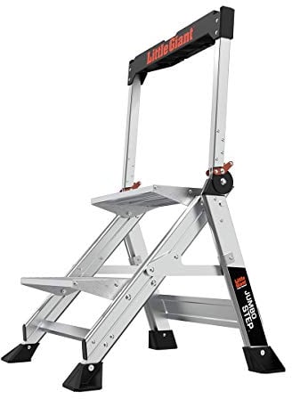 Little Giant Ladders 11902 Jumbo mit 2 Stufen, aluminiumfarben, 2 Step