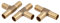 sourcing map 3pcs Raccord cannelé tuyau connecteur tube 12 mm de diamètre en forme de T 3 voies en cuivre