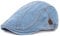 Quanhaigou Men's Denim Newsboy Hat Ivy Gatsby Hunting Hats Women's Summer Flat Snap Cap