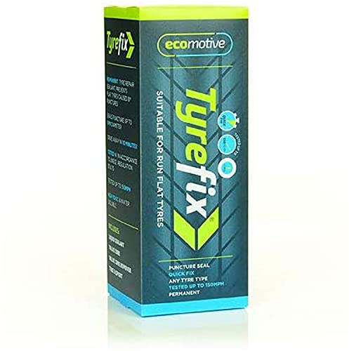 ecomotive ETF2001 Tyre-Fix Single Bottle- Tyre Sealant, Suitable for Any Tire including Run Flats, Extends Tyre Life by 25%, Cars, motorcycles or SUVs
