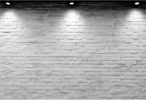 Baocicco Vinyl 12x8ft Backdrop Photography Background White Brick Wall Computer-Print Seamless Photo Background Children Baby Adults Portraits Photo Studio Props