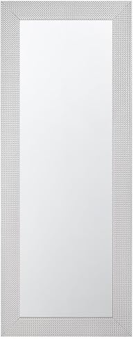 Eleganter Spiegel geometrisches Muster rechteckig silbern Derval