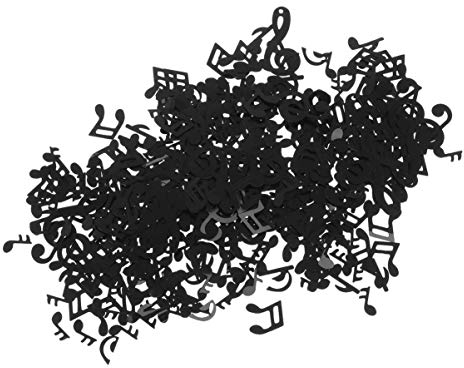 TOYANDONA 1 Päckchen Schwarze musikalische Konfetti aus Kunststoff Musiknoten Dekoration Tisch Streu Konfetti für Musik Party Hochzeit Geburtstag