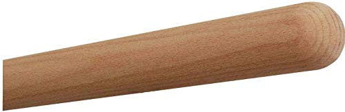 TIBU Buche unbehandelt Holz Handlauf Geländer 30-500 cm Wandhandlauf Wand Treppe ohne Halter, Länge: 1400 mm / 140 cm / 1,4 m Enden: Halbkugel gefräst