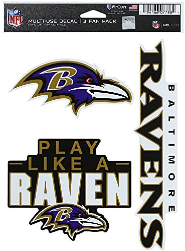 Wincraft NFL Aufkleber Multi-Use 3er Set 20x15cm - Baltimore Ravens