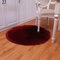 Nicole Knupfer Teppich Runden Faux Lammfell Schaffell,Lammfellimitat Teppich Kunstfell Dekofell Longhair Fell Nachahmung Wolle Bettvorleger Sofa Matte (Weinrot,80 x 80cm)