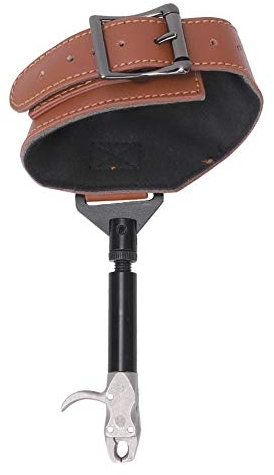 Heitune Artificielle Peau de Vache Dragonne de Chasse réglable Arc à poulies d'aide libération de l'outil Flèche Tir à l'arc A