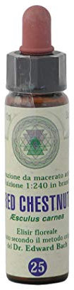 Red Chestnut n° 25 Fleur de Bach farmaflor, 1 Flacon Comtpe Gouttes 10ml - Made in Italy