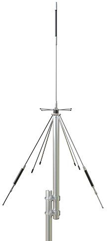 GABIL GRA-D3000 Discone Scanner Antenna 75 to 3000 MHz with Cable | Wideband discone antenna for scanner receive and select ham transmit bands in compact outdoor or balcony setups