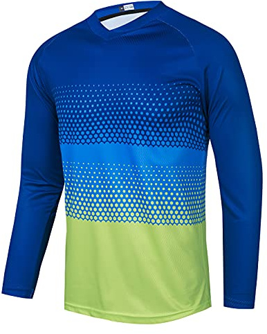 Hotlion Radtrikot Herren Fahrradtrikot für Männer MTB Trikot Langarm Offroad Motorrad Trikot Downhill Dirt Bike Shirts