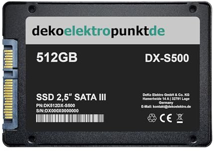 dekoelektropunktde 512GB SSD Festplatte passend für ASRock K8 Combo-Z | Solid State Drive, Intern, Kompatibles Ersatzteil, SATA3, 2,5