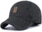 Decorative_ beauty Casquette de Baseball à Visière en Tweed de Laine et Laine d'hiver pour Hommes avec Cache-Oreilles Pliés et Boucle en Métal Plus Chaude (1-Noir)