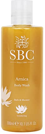 SBC Skincare Arnica Body Wash - 300ml | Arnica Montana Shower Gel | Vegan Friendly Body Wash For Muscle Tension And Fatigue | Body Wash For All The Family