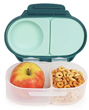 b.box Mini Brotdose für Kinder mit Fächern | Bento Box, 2 Auslaufsichere Fächer | Lunchbox für Gerichte & Snacks | Platz für Ganzes Obst | BPA-frei