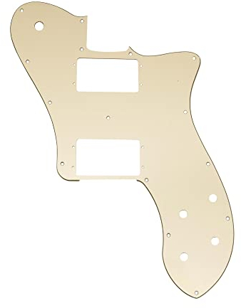 Musiclily Pro 15 Löcher Breite Palette HH Gitarren Schlagbrett Pickguard für Mexico Fender 72 Tele Deluxe Style E-Gitarre, 3-lagig Cream