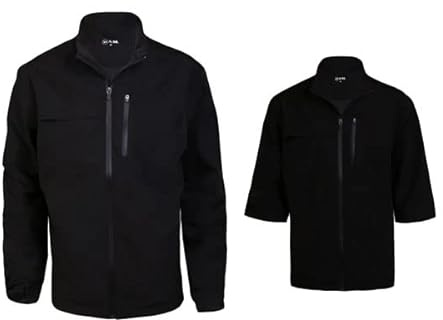 Ram Golf 2-in-1 Waterproof Rain Jacket with Zip Off Sleeves, Black