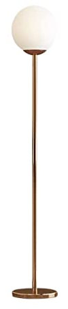 Lampe de sol Lampadaire Lampadaire sur pied Boule De Verre Givré Lampadaire Lampadaire Lampadaire Plaqué Laiton Métal Simple Style Nordique Lampadaire Pour Salon Lampe sur pied Luminaire sur pied