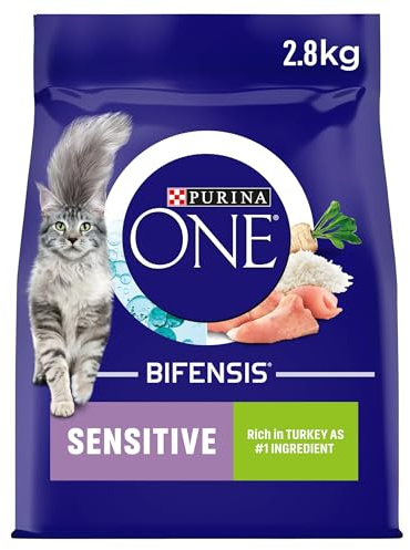 Purina One Sensitive Dry Cat Food with Turkey and Rice 2.8kg
