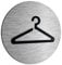 ALÚMADESIGNCO Modern Changing Room Sign - Metal/Acrylic Cloakroom Signs - Dressing Room Door Wall Signage, Coat Closet Decals, Coat Hanger Symbol - Wardrobe Pictogram - 120 x 120 mm