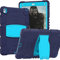 Visaccy Coque pour iPad 6e génération, iPad 5e génération, iPad Air 2, Coque intégrale en Silicone Robuste à 3 Couches avec béquille pour iPad 9,7
