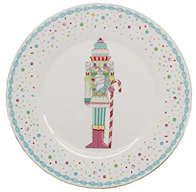 December Diamonds North Pole Sweet Shoppe Candy Nutcracker Plate - Colorful and Fun Christmas Decor for Home