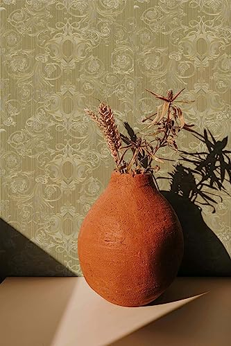 marburg Tapete Gold Ornamental Barock Vliestapete für Wohnzimmer oder Schlafzimmer Made in Germany 10,05 x 0,70 m