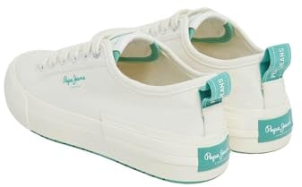 Pepe Jeans Allen Band W, Zapatillas para Mujer, Blanco (Blanco), 5