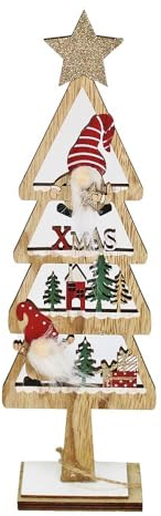 BEMIRO Holz Tannenbaum Deko klein - ca. 30 cm