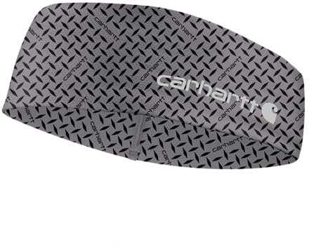 Carhartt Herren UP0263U Force® leichtes kühlendes Stirnband, Stahlplatten-Druck, graue Wolke/Schwarz, Einheitsgröße