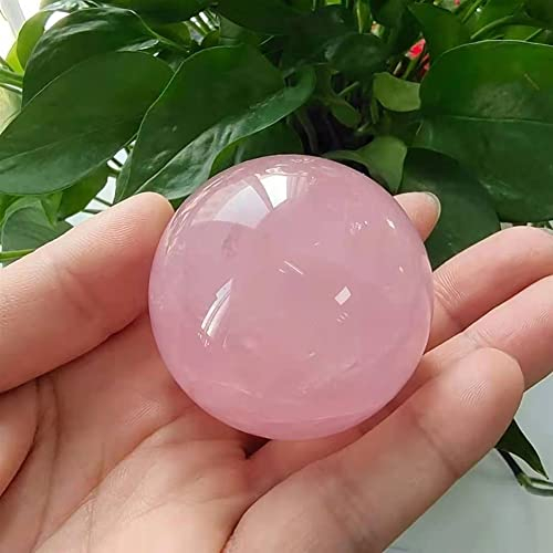ARrase Meditationsgeschenk Natürliche CrystalPink Rose Quartz Magic Stone Ball Natursteine Raumdekoration (Size : 3pcs)