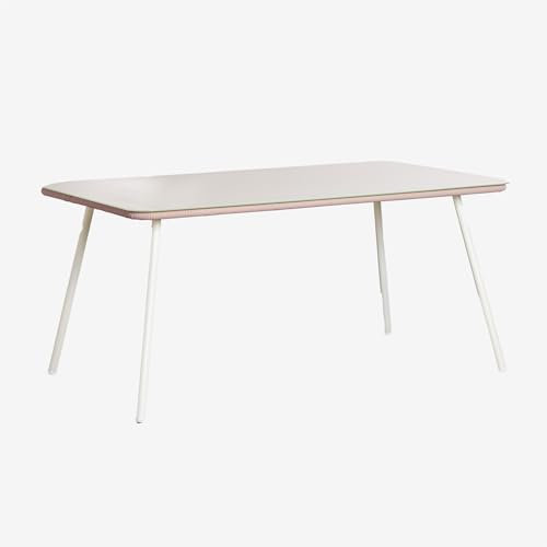 SKLUM Mesa de Comedor Rectangular en Cristal y Aluminio (160x90 cm) Arhiza