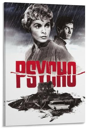 REDCHAMBER Horror-Thriller-Film, Psycho (1960), Kunstposter, Wandkunst, Poster, Rollen, Leinwand, Gemälde, Bild, Wohnzimmer-Dekoration, Zuhause, 50 x 75 cm